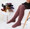 Enfants Leggings à rayures verticales enfants coton tricot pantalons serrés fille danse bas collants 20 pièces en gros