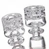 Ny Quartz banger Frosted Joint 19/14/10mm Hane Kvinna Joint Pure Crystal Double Stacker Diamond Knot Hos Mr.Dabs Retail