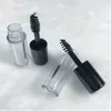 Flacone vuoto per mascara da 0,8 ml, fiala di crema per ciglia/flacone di liquido, contenitore cosmetico campione con tappo nero interno a prova di perdite