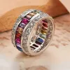 Morganite Coloré Topaze Grenat Améthyste Rubis Kunzite Aigue-Marine Argent Plaqué Bague Taille 6 7 8 9 10 11 12 AG-0402