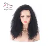 Verworrene lockige Echthaar-Perücken mit voller Spitze für Damen, brasilianisches Remy-Haar, Spitzenfront-Perücken, vorgezupft, 180 % Dichte