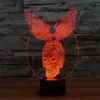 3D aigle diao squelette cadeau LED nuit 7 changement de couleur tactile table lampe de bureau lumière acrylique luminaires chambre à coucher # R45