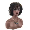 ファッションセクシーなレディースカット合成のかつら短い髪の巻き毛のカーリーブラックのウィッグのためのアフリカの黒人女性