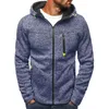 Moda homens inverno slim hoodie quente moletom moletom zíper para cima casaco jaqueta outwear tops xrq88