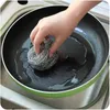 Stainless Steel Wire Ball kitchen Scourer brush for cleaning Pot Bowl Pot brush for washing dishes Household Cleaning Tools