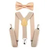 Ayarlanabilir Elastik Kids Sırıştırıcılar Bowtie Bow Tie Set Eşleşen Bağlar Kıyafetler Kız Boy için Askı 7 Renk Bbyes4908669