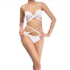 Sexy Cintura Alta Mulheres Bikini Set 2018 Cruz Sólida Bandagem Halter Swimsuit New Swimwear Maillot de Bain Brasil Brasileiro