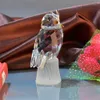 X'mas geschenken Crystal Owl Beeldjes Papergewicht Craft Art Speelgoed Collectie Auto Ornamenten Souvenir Home Wedding Decor