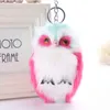 Pompom uil Keychain Carabiner pluche speelgoedtas hangt sleutelringhouders mode sieraden wil en zandig