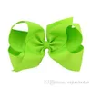 6 Inch Baby Girl Children hair bow boutique Grosgrain ribbon clip hairbow Large Bowknot Pinwheel Hairpins