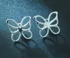 high quality plating 925 sterling Silver woman Butterfly Necklace Earrings Butterfly jewellery set