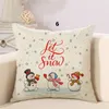 Christmas Style Poduszka Pokrywa Toss Pillow Case 29 Style 45x45 CM Plac Poszewka Boże Narodzenie Sofa Bed Home Decor