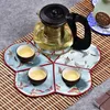 Luxe Cherry Blossom Thee Coaster Eettafel Cup Mat Chinese Zijde Vintage Coffee Placemat Fashion Simple Protective Pad 26x26 cm
