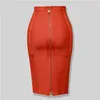 スカート卸売 - 女性夏のファッションセクシーな黒赤ベージュの包帯スカート2021ニット弾性甘い鉛筆スカート1
