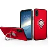 Para 2018 casos novo iPhone XR XS MAX Armadura Telefone Dual Layer Com Casos suporte circular chapas de ferro magnético suporte para carro anel magnético
