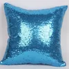 Glitter Sequin Pillow Case Solid Color Cushion Cases Cover Cafe Car Seat Sofa Reversible Sequins Flip Home Textile No Filling