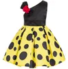 Nowa Europa Moda Dziewczyny Party Dress Dzieci Bowknot Dots Suknia Balowa Tutu Princess Dress Dresses W211