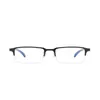 Homme Bussiness Lunettes Optiques Monture Bleu Lumière Filtre Ordinateur Lunettes Anti Radiation Lunettes Lunettes de monture Métal Carré