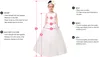 New White Mermaid Flower Girl Dresses for Wedding Jewel Neck Long Sleeve 3D Flower Kids Pageant Gown Sweep Train Toddler Prom Wear