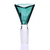 Hookahs somking accessories Triangle glass bowl green blue duck jade 14mm/18mm for water pipe or bong bubbler