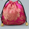 Small Silk Jewelry Pouch Storage Bag Chinese Fabric Drawstring Gift Packaging Coin Pocket For Women Men Kids