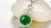 YHAMNI Fashion Real 925 Sterling Silver Jewelry Natural Gem Crystal Malay Green Pendants Necklaces Charms Jewelry Gift D360339p