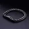 Bracciale da uomo 220MM Grigio Catena in titanio Bracciali in acciaio inossidabile Gioielli maschili Chiusure facili Prodotto di qualità KALEN