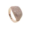 Европейский хип-хоп Кольцо все ледяные высококачественные микропропуски CZ кольца женщин мужчины золотое кольцо для любви подарок еврей