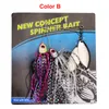 2 adet / grup Yeni Metal Spinner Balıkçılık Lures 20 Renkler Kaşık Yemler Jigs Buzzbait Bas Spinnerbaits Kanca Gerekir