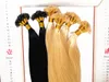 Braziliaanse Menselijke Maagd Remy Haar Zijde Straight Haarproduct Pre-Bonded Hair Extensions Blonde Kleur Dikke End