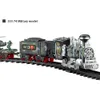 Nouveau RC Train enfants trafic jouets télécommande voiture de transport électrique vapeur fumée RC Train fente ensemble modèle jouet pour enfant cadeau