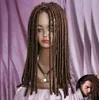 Dreadlocks Perruque Africaine Brun Long Curls Rolls Costume Théâtre Party Cosplay Perruque