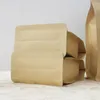 Крафт -бумага восемь герметизированные пакеты на молнии