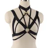 Punk Gothic Body Harness BRA Adjuctable à lanières Adjucts Cage BRA BRA CORPS CORME COMMENT COMMANDE BRA BRA CAGODE CAGE4031346