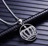hot Titanium steel crown ladies pendant, Japanese and Korean fashion personality diamond stainless steel necklace fashionable popular