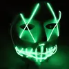 LED Halloween Scary Ghost Masken EL Draht leuchtende Maske Maskerade Vollgesichtsmasken Halloween Kostüme Party Geschenk C4943