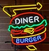 Diner Burger tube de verre Neon Light Sign Home Beer Bar Pub Salle de jeux Jeu Lumières Windows Verre Mur Signes 24 20 pouces264U