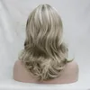мед золы блондинка микс блондинка центр кожи волнистые нет челки 19" парик средней длины
