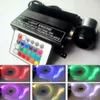 Bunte RGB-LED-Kunststoff-Lichtwellenleiter-Stern-Deckenleuchte, 150 Stück, 0,75 mm, 2 m, 16 W, RGB-optische Lichter, Motor, 24-Tasten-Fernbedienung