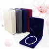 Ovaler Kern Samt-Box für frische Perlenketten, Schmuckverpackung, Aufbewahrung, Geschenkboxen, 24 x 19 x 4 cm, QW7474