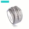 Luxury Cubic Zirconia Finger Rings Accessories Multilayer Silver Color Women Men Wedding Anel Aros Schmuck Anillo Bague