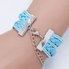 تحديث Love Infinity Wolf Charm Bracelet Multilayer Wrap Glass Cabochon Bracelets Women Kids Fashion Jewelry