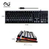 Chonchow Gaming Keyboard Rainbow Backlit Красочная Светодиодная клавиатура Бесплатный русский Испанский Французский Макет Наклейка Проводная клавиатура Gamers