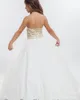 2022 Beyaz Balo Kızlar Pageant Elbiseler Yüksek Boyun Halter Altın Kristal Tül Backless Toddler Küçük Kızlar Pageant Elbiseler Juniors