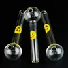 Cheapest Pyrex Glass Oil Burner Pipe Clear Glass With Smile Logo Great Tube Glass Pipe Oil Nail Pipe SW15