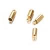 100 PZ 6 Misure Oro Argento Corda Catena Cord Crimp end Acciaio Inossidabile Secchio Cord Crimp End Caps Elementi di Fissaggio per Gioielli Fai da Te Accessori