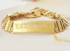 free shipping noble women yellow gold filled bracelet chain 195mm h