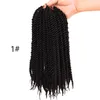 24 radici trecce all'uncinetto capelli senegalesi 10 pollici uncinetto twist treccia capelli per bambini intrecciare 8 colori 1 confezione