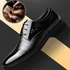 Men's Dress Shoes Black Italian Oxfords Patent Leather Office Formal Shoes Men British Version Wedding Shoes Chaussure Homme