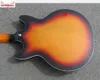 Gratis frakt Jazz Electric Guitar Hollow Body Vos Sunburst Color Guitar